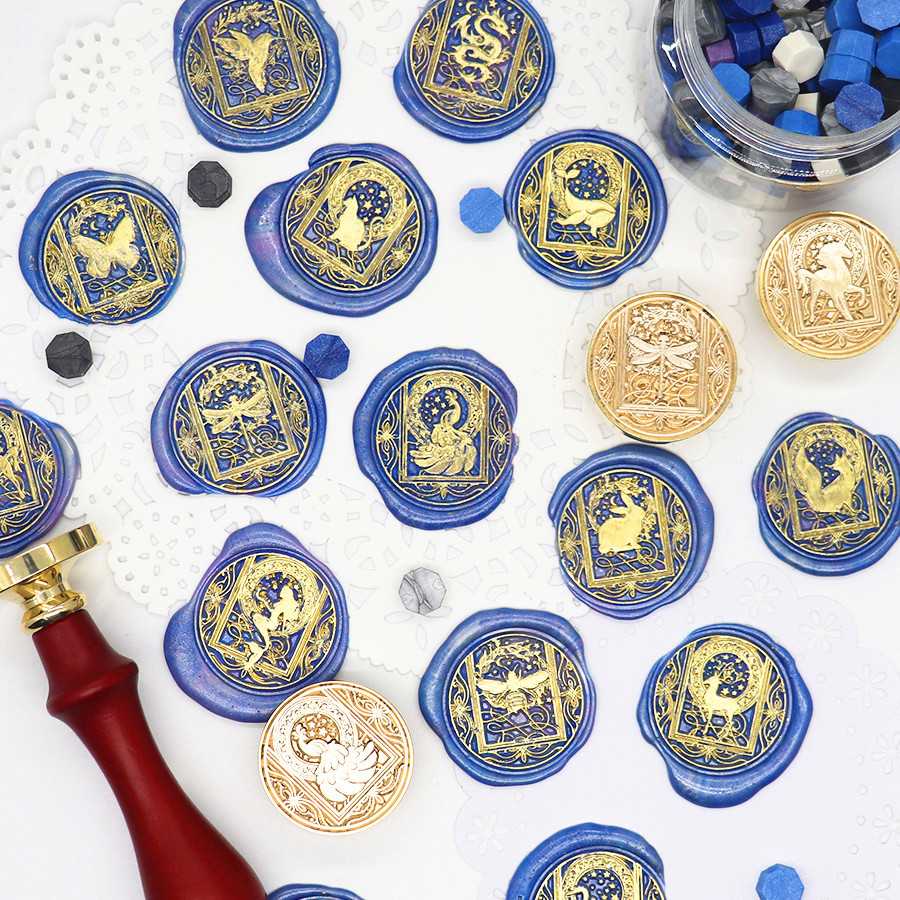 Wax Seal Stamp Set - Tête de tampon de scellage Vintage