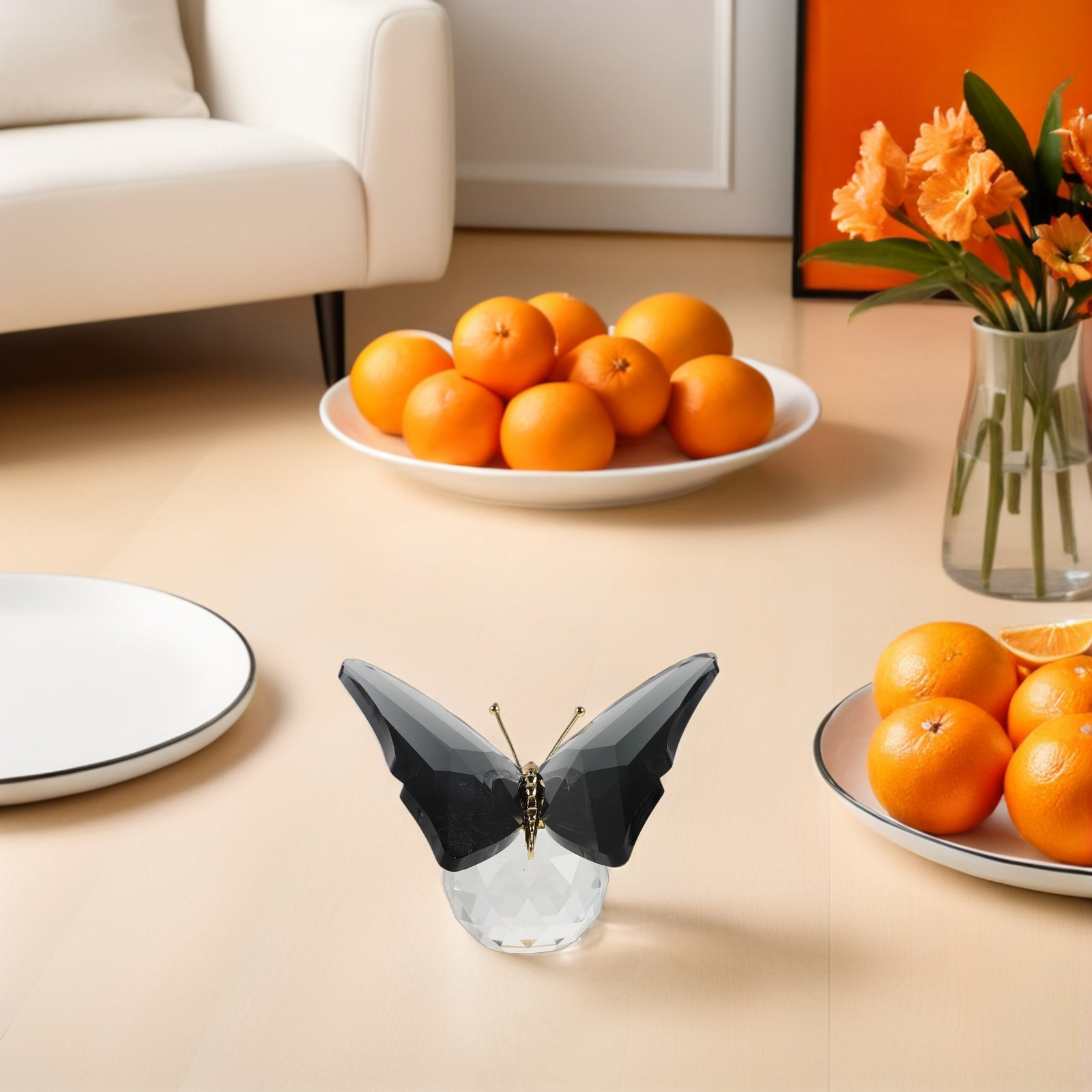Paper Weight Crystal - Poids papier papillon en verre, statue
